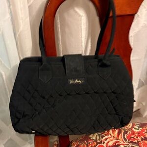 Vera Bradley Elegant Black Quilted Shoulder Bag